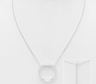 925 Sterling Silver Circle Necklace