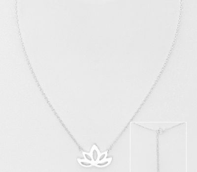 925 Sterling Silver Lotus Necklace
