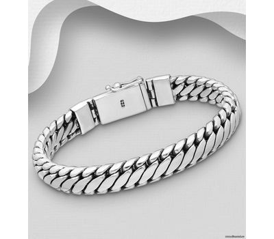 925 Sterling Silver Oxidized Bracelet