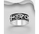 925 Sterling Silver Oxidized The Eye Of Ra and Egyptian Cross Ring