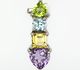 Təbii ametist, peridot, sitrin və topaz ilə bəzədilmiş 925 əyar gümüş dəst
