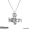 KITSON. Qara minadan hazırlanmış metal boyunbağı.