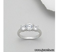 CZ ilə bəzədilmiş 925 gümüş üzük.