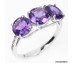 Təbii ametist və qranat daşı ilə bəzədilmiş 925 əyar gümüş üzük.