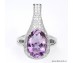 Ring, Metal – 925 silver (14k gold plated) Stone – Amethyst