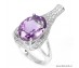 Ring, Metal – 925 silver (14k gold plated) Stone – Amethyst