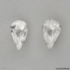 Stylish Brand New Stud Earrings With Genuine Crystals Crafted in 925 Sterling silver