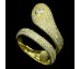 14k yellow gold plated 925 silver cobra ring.