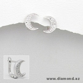 Earrings Metal: 925 Sterling Silver Decorated With: CZ