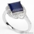 Sapphire (natural, diffusion) & CZ 925 silver ring