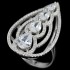 925 sterling silver ring with white pear-round CZ.