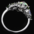 Opal chrome diopside tanzanite peridot 925 silver ring.