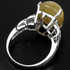 14.45ct. Genuine AAA Yellow Sapphire & Cz 925 Silver Ring.