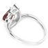Genuine 8x6 mm. Blood Red Ruby & white CZ 925 silver ring.