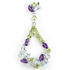Topaz, Peridot & Ametist ilə bəzənmiş 925 gümüş zərgərlik dəsti: sırğa və kulon.