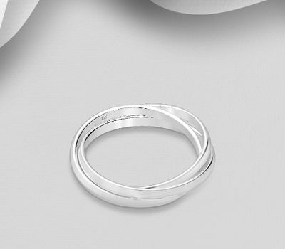 925 Sterling Silver Interlock Ring