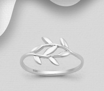 925 Sterling Silver Leaf Ring