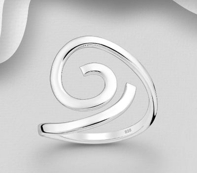 925 Sterling Silver Coil Ring