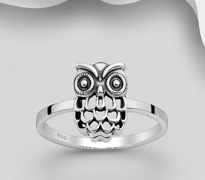 925 Sterling Silver Owl Ring