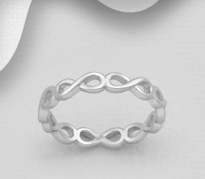925 Sterling Silver Infinity Eternity Ring