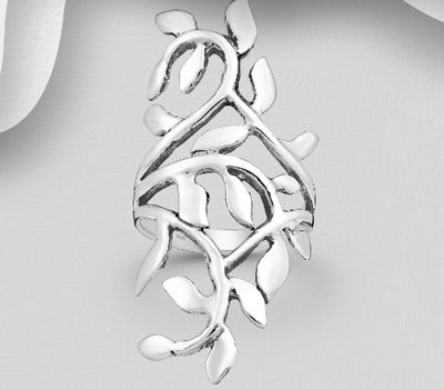 925 Sterling Silver Leaf Ring