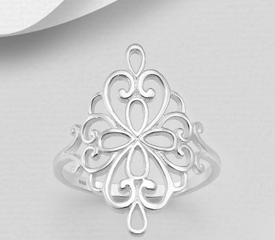 925 Sterling Silver Swirl Ring