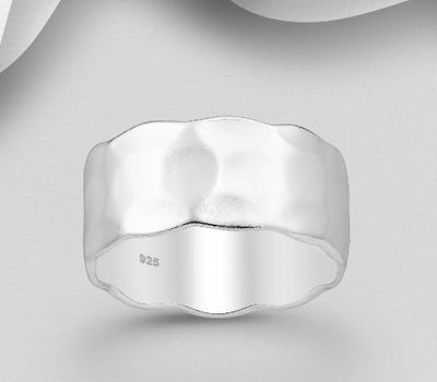 925 Sterling Silver Band Ring, 9 mm Wide