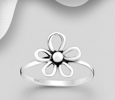 925 Sterling Silver Flower Ring