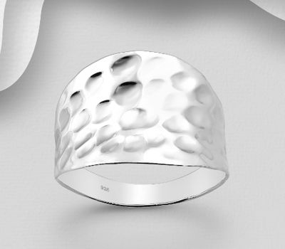 925 Sterling Silver Hammered Ring