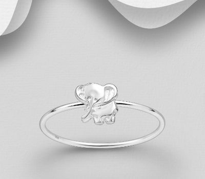 925 Sterling Silver Elephant Ring