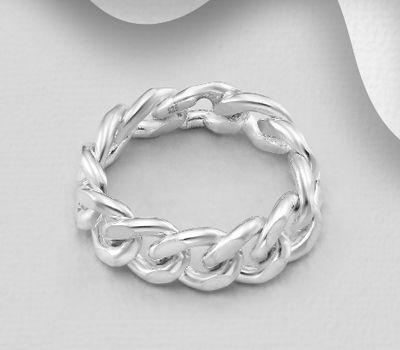925 Sterling Silver Chain Ring
