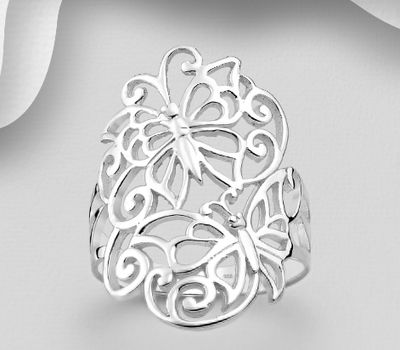 925 Sterling Silver Butterfly Ring