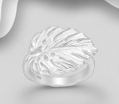 925 Sterling Silver Leaf Ring