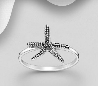 925 Sterling Silver Starfish Ring