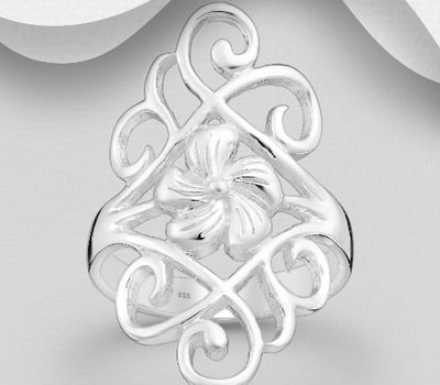 925 Sterling Silver Flower Ring