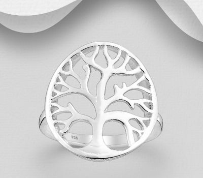 925 Sterling Silver Tree Of Life Ring