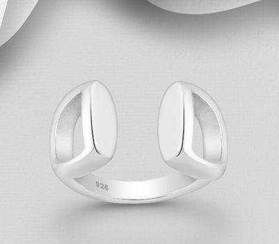 925 Sterling Silver Stirrup Open Ring