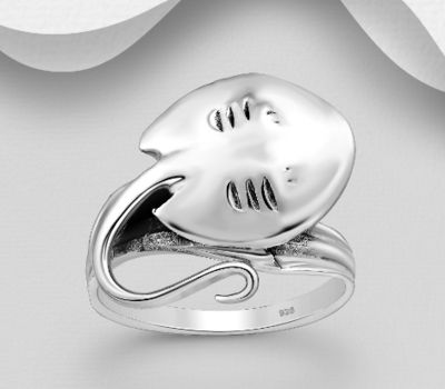 925 Sterling Silver Stingray Ring
