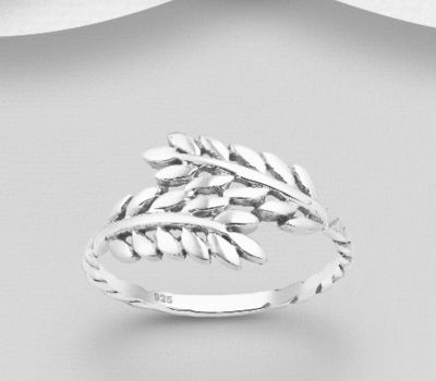 925 Sterling Silver Leaf Ring