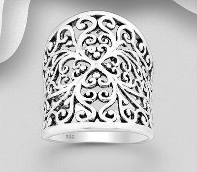 925 Sterling Silver Swirl Ring