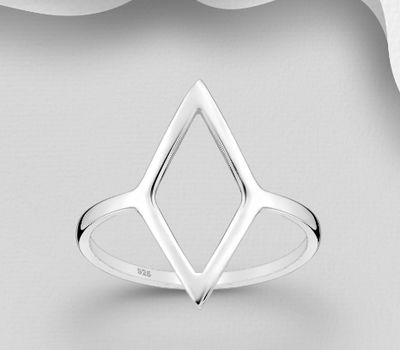925 Sterling Silver Rhombus Ring