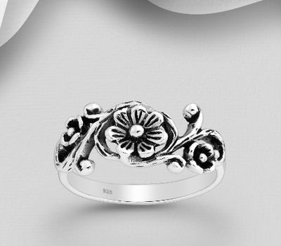 925 Sterling Silver Flower Ring