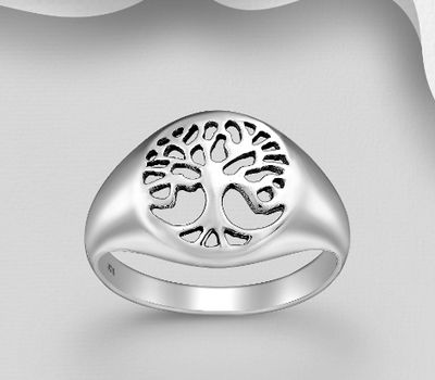 925 Sterling Silver Tree Of Life Ring