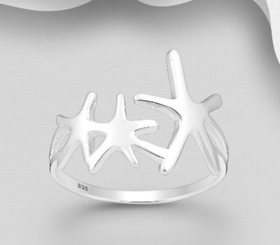 925 Sterling Silver Starfish Ring