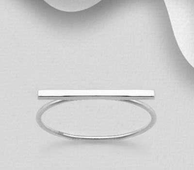 925 Sterling Silver Bar Ring