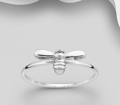 925 Sterling Silver Bee Ring