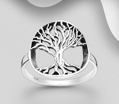 925 Sterling Silver Tree Of Life Ring