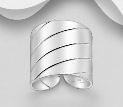 925 Sterling Silver Patterned Ring