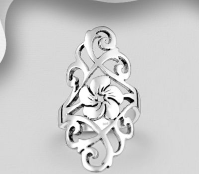 925 Sterling Silver Flower Ring