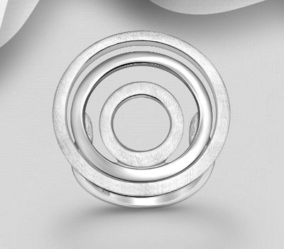 925 Sterling Silver Matt Circle Ring